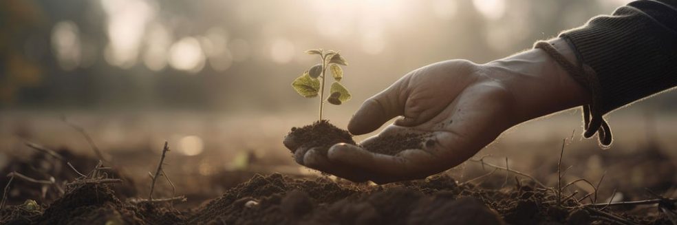 Seedling in hand. Keeping you safe